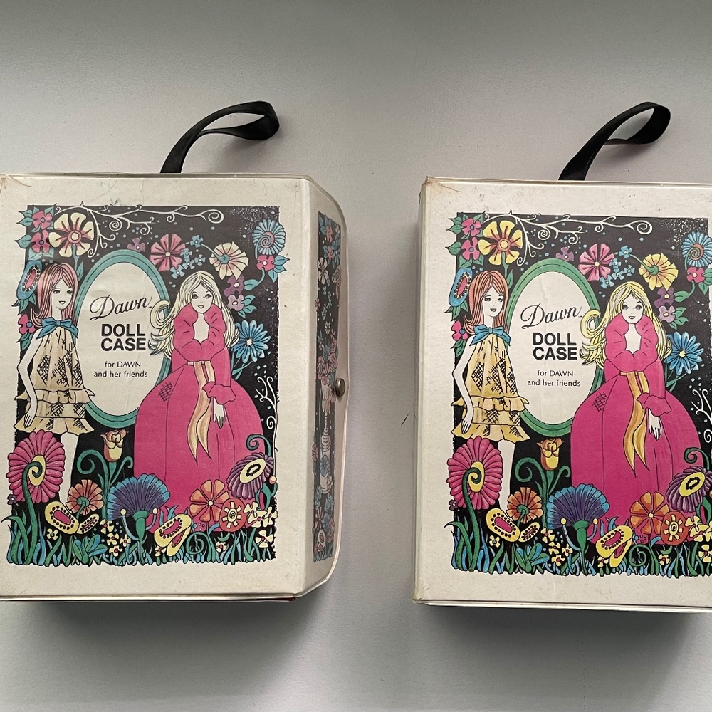 Vintage Dawn and Rock Flower Dolls Clothes and Case